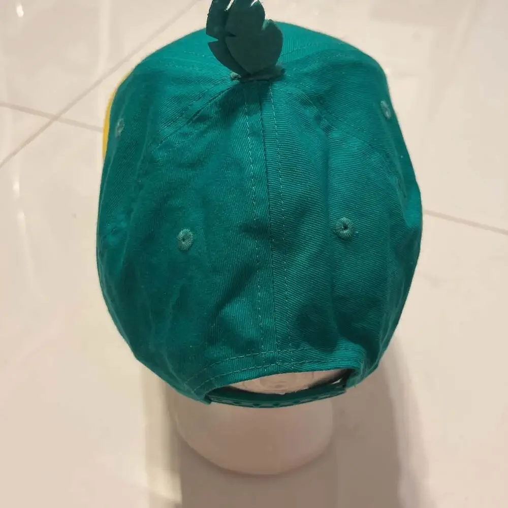 Donald Duck Themed Baseball Hat - Green and Yellow with Character Eyes